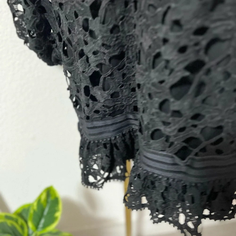 Ina black net dress